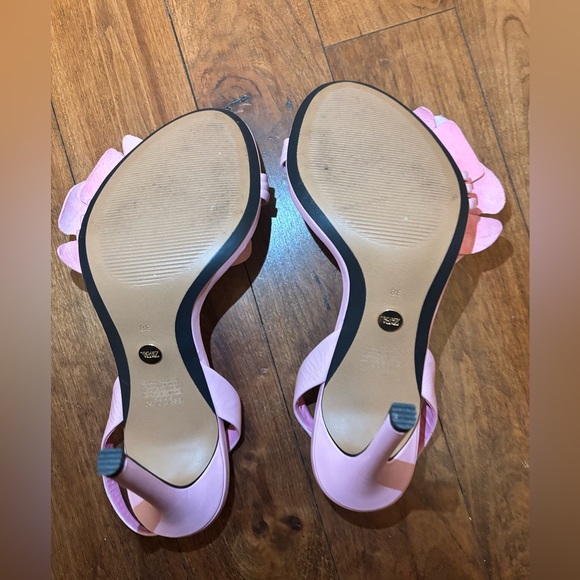 L ZARA GOAT LEATHER FLOWER PINK SANDALS PINK Sz 38 NWT - Picture 6 of 8